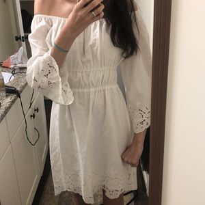 White eyelet dress